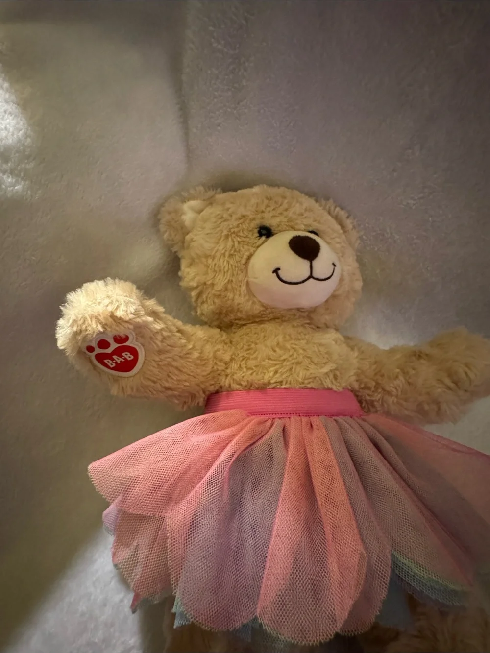 Build-A-Bear Beige Teddy with Tutu